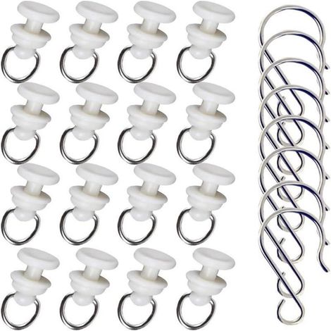 Filiyano-Rouleaux de serrage pour rail en U (70 pièces) pour crochets de rideaux sur rail en U (1/5)