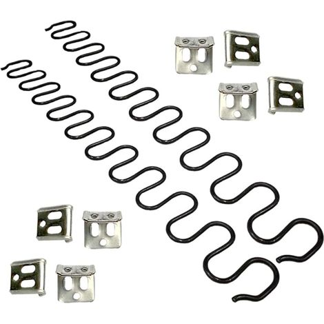 Ressorts de rechange pour canapé 2 pièces de 63 cm avec 8 clips en S, 4,0 fils de diamètre Kit de réparation de ressorts de canapé pour siège de décoration intérieure de meubles, automobile (1/5)