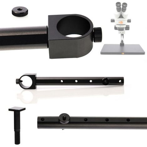 Support Pour Ecran De Microscope Stereo - 196 Mm - Compatible Pilier Microscope - Réglage 360 Degres Et Vertical - 1 Piece (1/5)