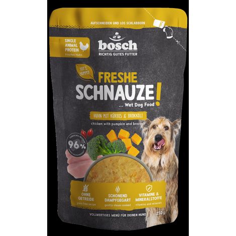 Bosch Freshe Schnauze Hundenassfutter Adult 250 g Huhn mit Kürbis & Brokkoli