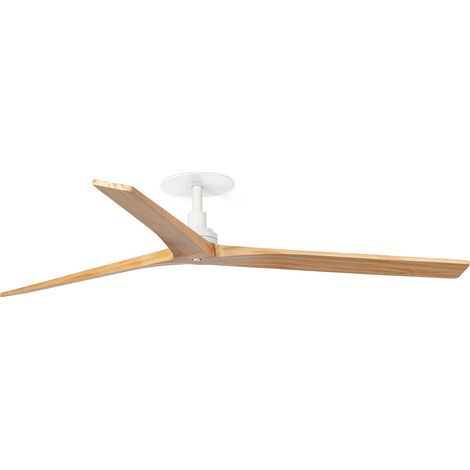 KLIM RECESSED L Ventilador blanco/roble