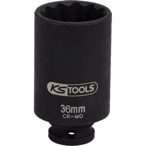 KS Tools 150.1707 Bussola per avvitatori ad impulsi speciali per alberi da trasmissione 1/2", 36mm (1/4)