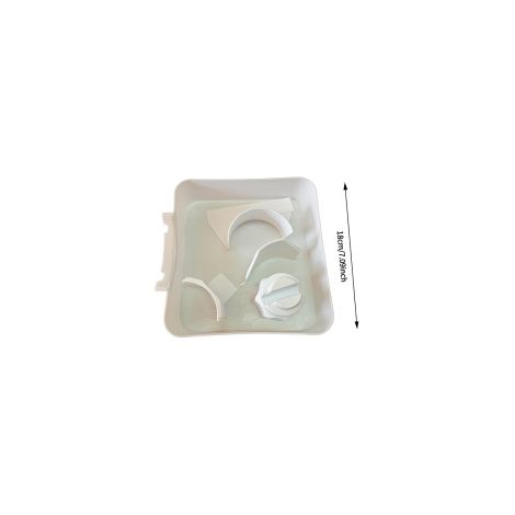 kit bac de drainage lave linge impression 3d bac de reception entonnoir de remplacement deux raccords ecrou accessoire evacuation eau (bac17.817.85cm,entonnoir remplacement,2 raccords,ecrou557cm,lot d (1/4)