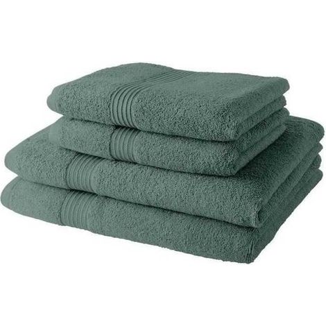 2 Serviettes de bain TODAY 50x90 + 2 Draps de bain 70x130 cm 100% Coton - Celadon