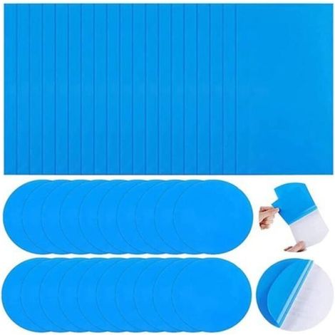 40 Pool Patch Pieces - Self-Adhesive PVC Repair Kit for Pool Liner (1/5)