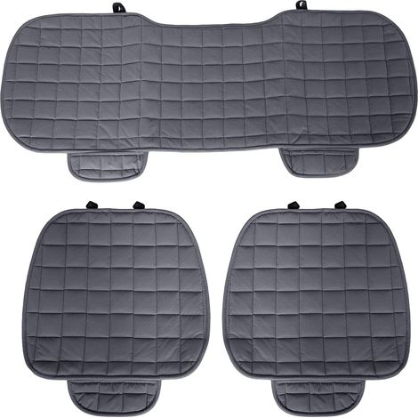 Lupex shop - Coprisedile universale per auto seduta 3 pezzi, 2 anteriori e 1 posteriore, Grigio cod. LS022