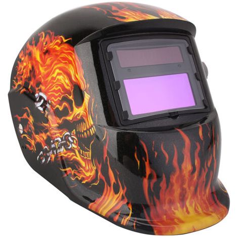 Casco de soldadura MIG/MMG/TIG con oscurecimiento automático, alimentado por energía solar, con batería de litio y respaldo solar. (1/5)