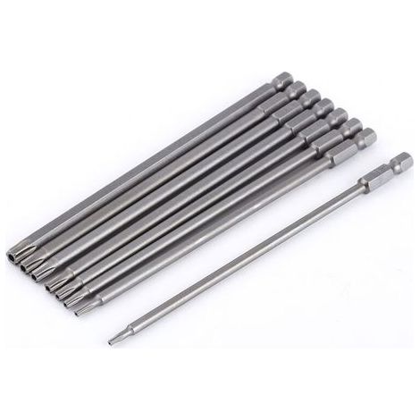 150mm 8-piece S2 steel star head screwdriver set, magnetic hand tool bits. (1/5)