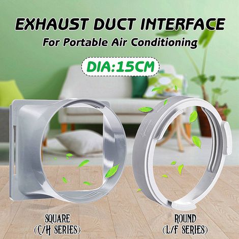 Interface de tuyau d'échappement rond pour raccord de tuyau d'échappement de conduit de 5,91 pouces de diamètre, bride de connexion pour climatiseur portable (1/4)