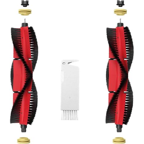 2Pcs Brosses Principales de Remplacement pour Xiaomi Roborock S5 Max S6 Pure S6 Max S6 MaxV S65 S60 S6 S55 S51 S50 S5, Brosses de Accessoires pour Roborock S5 Max S6 Pure S6 Max S6 MaxV (1/5)