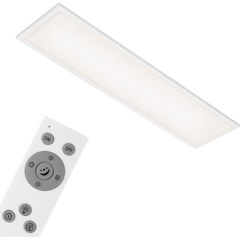 CCT Panneau LED BRILONER LEUCHTEN PIATTO, 24 W, 2200 lm, IP20, blanc, plastique-métal, dimmable, avec télécommande, CCT, 100 x 25 x 6 cm (1/5)