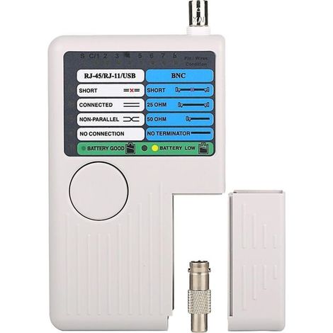 Testeur de câble réseau multifonction 4 en 1,Testeur de câbles réseau RJ11 RJ45 USB BNC pour câble suivi UTP STP LAN,148.62.5cm (1/4)