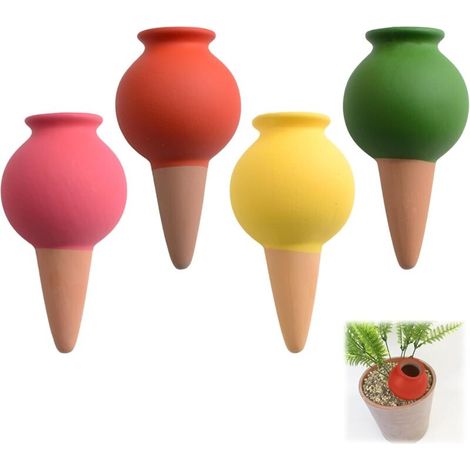 Système d'arrosage automatique pour plantes, 4 piquets d'irrigation goutte à goutte, arroseur automatique intérieur et extérieur, système d'arrosage amélioré facile à utiliser (1/5)