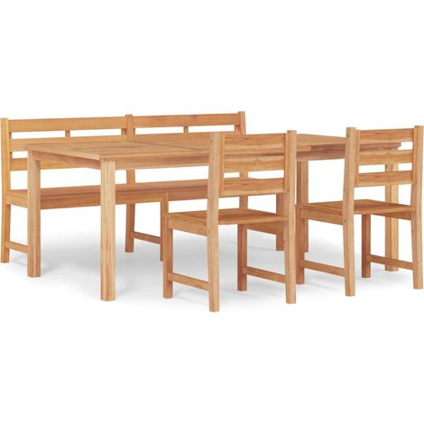 Maison Exclusive - Set da Pranzo per Giardino 4 pz in Legno Massello di Teak