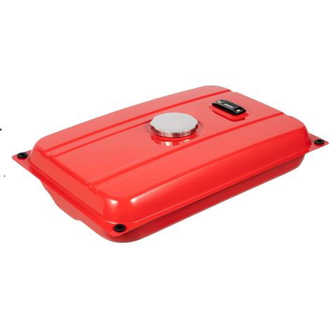 Depósito de combustible, construcción de hierro resistente, gran capacidad, rojo. (1/2)