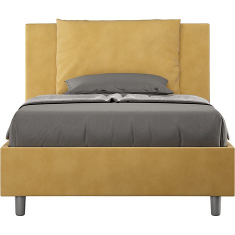 Letto 1 Piazza e Mezzo 130x190 cm Senza Rete Antea Ocra (1/4)