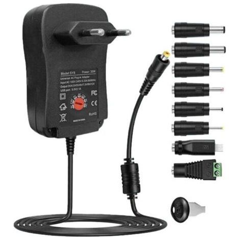 30W 8 Socket Multi-Function Charger, European Standard Adjustable Power Supply, 3V to 12V Multi-Function Charger Adapter XXW (1/4)