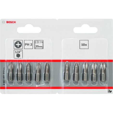 Punta de atornillar extra dura Phillips PH2 (25 mm) BOSCH 2607001513