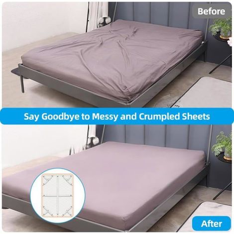 Sangles Pour Draps De Lit,6 Pièces Attache Drap Housse Attache Matelas Élastique Tendeur De Draps Réglable Bretelles Sangle Pour (1/4)