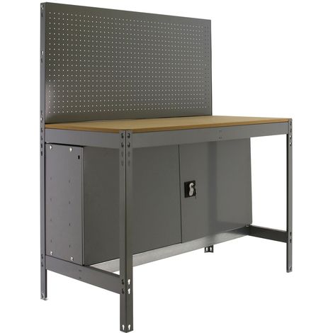Simonrack – Établi modulable 144x90 cm – Surface MDF 16 mm – Charge maximale 400 kg – Montage rapide en 6 min – Peinture époxy polyester