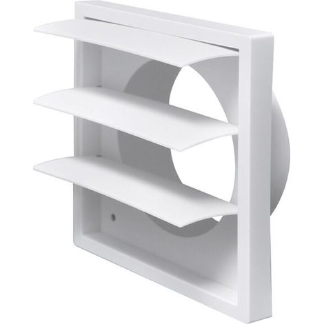 Grille de ventilation carrée - avec clapet anti-retour - pour sortie de ventilateur d'extraction - pour conduit de 150 mm (1/4)