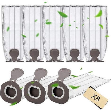 Pack of 8 Vacuum Cleaner Bags for Vorwerk Kobold VK7 FP7 Replacement Filter Bags for Kobold VK7 FP7 Cordless Vacuum Cleaner (1/5)