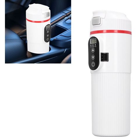 500-ml-Auto-Thermoskanne/Wasserkocher/Teebecher mit vertikalen Streifen, Weiß (1/5)