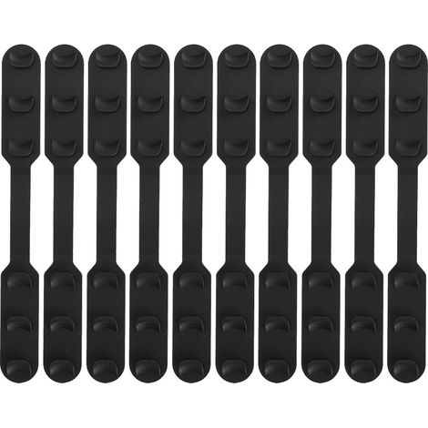 Crochets D'oreille Réglables En Silicone Pour Masque Facial - Extension De Cordon Protectrice - Compatible Avec Masques À Double Attache - Lot De 10 Pièces (1/5)