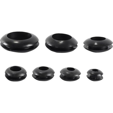 260 Œillets En Caoutchouc, Bobine De Protection En Caoutchouc, 7 Tailles Assorties, Joints D'obturation Pour Câbles Électriques (noir) (1/5)