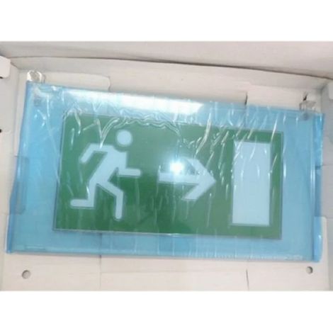 Legrand 060770 - Plaque signalisation plexi BAES ARCOR Sortie flèche horizontal