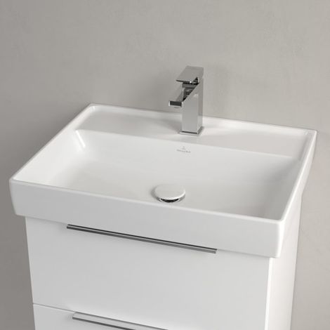 Villeroy & Boch Taro Waschtisch 60 cm mit CeramicPlus Beschichtung, 1 Hahnloch, ohne Überlauf (1/5)