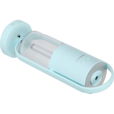 Extrem leiser und tragbarer Kaltnebel-Luftbefeuchter, Mini-Anionen-Luftbefeuchter mit LED-Beleuchtung für Babys und Kinder, ideal für Kinderzimmer, hellblau. (1/5)