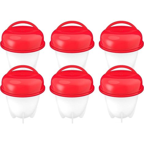 Silikon-Eier – 6er-Set – Für hart- und weichgekochte Eier – Hitzebeständig – Für den täglichen Gebrauch – 9 x 6 x 6 cm (1/5)