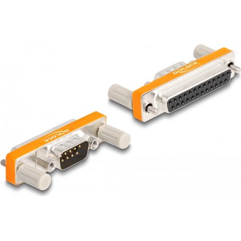 Delock Adaptador D-Sub 9 pines macho con tuercas a D-Sub 25 pines hembra con tornillos