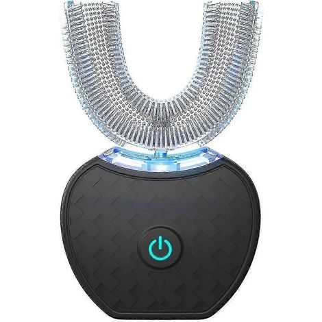 Brosse à dents électrique en forme de U 360° automatique (noire) (1/5)