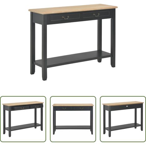 Holz - Konsolentisch Schwarz 110 x 35 x 80 cm Holz (1/5)