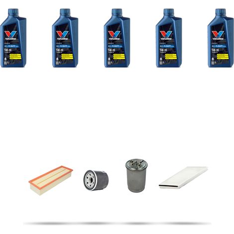 Kit tagliando 4 FILTRI e 5L OLIO compatibile con Honda Accord Coupe VII 2.3i 16v 113kw dal 2000 (1/5)