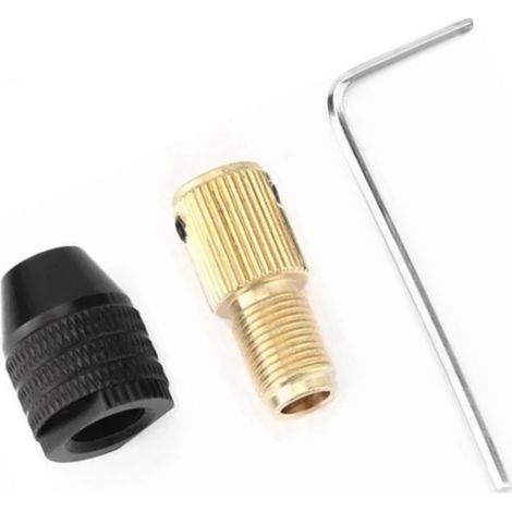 Mandrin autoserrant, diamètre intérieur du trou : 3,17 mm, réglable, en alliage d'aluminium et acier au carbone. (1/5)