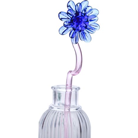 Bouquet De Fleurs En Verre - Verre Borosilicate Soufflé À La Main - Décoration Intérieure Bureau Étagère Cheminée Appui De Fenêtre - Lot De 1 (1/5)