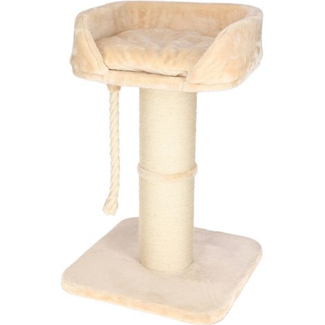 Kerbl Kratzbaum Toni XL(Farbe:beige, 58 x 58 x 92 cm, extra starke Grundplatte)