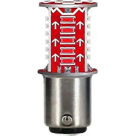 Ampoules LED universelles pour feux de freinage stroboscopiques de moto, feux arrière de stationnement de voiture, feux de freinage automatiques, feu arrière de moto, 1/2 pièces (1 pièce rouge) (1/5)