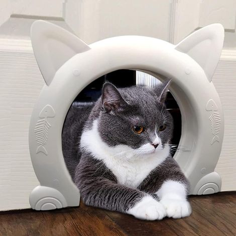 JSSEVN - ABS interior cat door for indoor hallway and cat flap for pets (1/5)