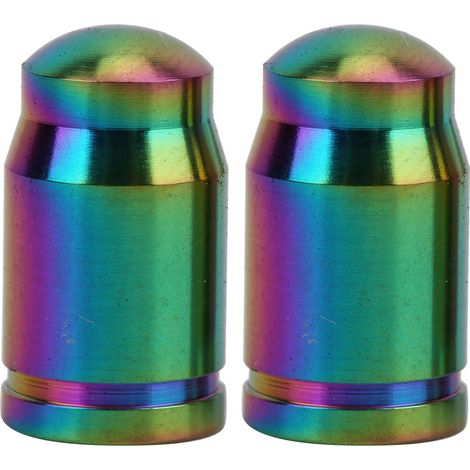 2 pièces bouchons de valve en alliage de titane pour vélo, couvre-poussière coloré pour valves Presta et Schrader, accessoires cyclisme (1/5)