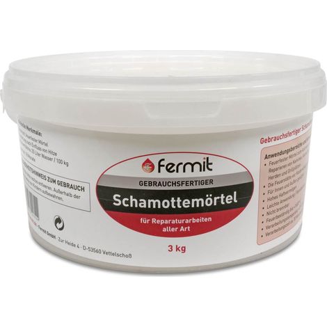 Fermit Schamottemörtel keramisch, feuerfest, 3kg Eimer