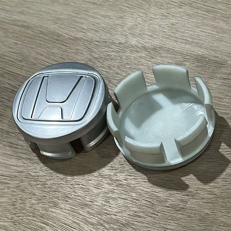 Cache moyeu de roue pour Honda Accord Civic CR-V HR-V UR-V Odyssey Fit, logo central jante argenté 58 mm, emblème automobile compatible, lot de 4 pièces (1/3)