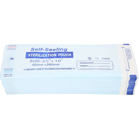 Boîte de 200 sachets de stérilisation auto-scellants pour usage dentaire et médical (90 260 mm) (1/5)
