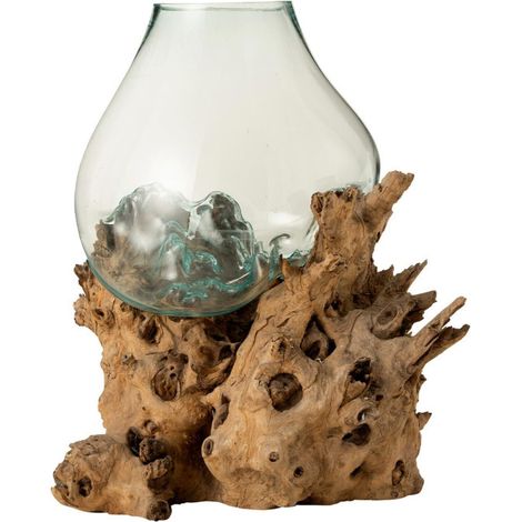Vase sur Pied Design "Gamal" 50cm Naturel