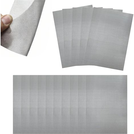 15 Pièces Grillage Fin en Acier Inoxydable,20 x 15cm, 40 Mailles Fil Tissé de Treillis Métallique,Mesh Grille Maille Filtration Feuilles,Facile à Couper et à Installer, pour Filtre,Anti Rat Moustique (1/5)