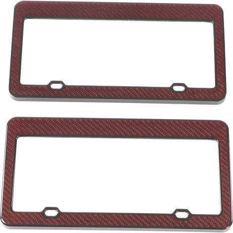 Cadre de plaque d'immatriculation avant arrière en fibre de carbone, universel et résistant aux intempéries pour A1 A2 A3 A4 A5 A6 A7 Q1 Q2 Q3 Q4 Q5 (1/5)