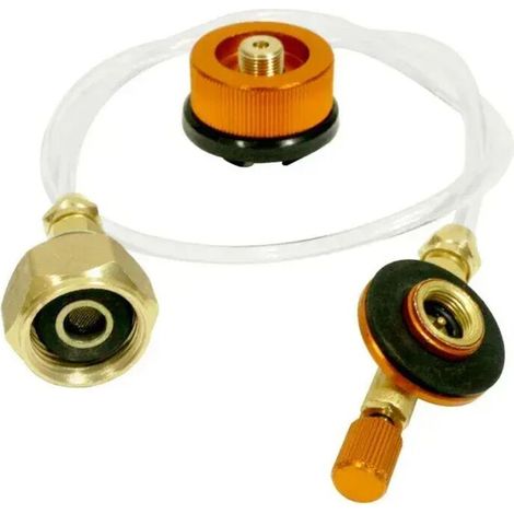 Adaptateur de remplissage de propane pour bouteille plate de GPL, compatible avec les réchauds à gaz de camping et les accessoires de tuyau de chargement pour réchauds portables.